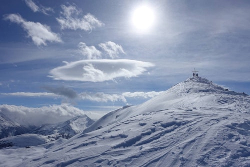 Schutzkogel peak (2069m) ski mountaineering day