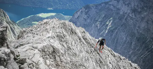 Climbing Watzmann Ostwand in the Eastern Alps