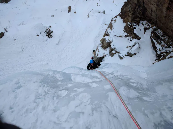 Ice climbing in Cogne, Aosta Valley