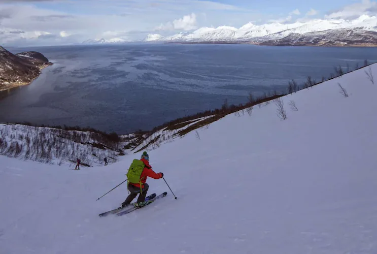Ski touring Kvaloya Tromso Norway