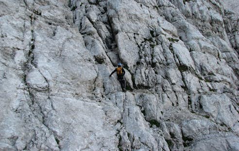 Triglav north face: climbing the Slovenian route