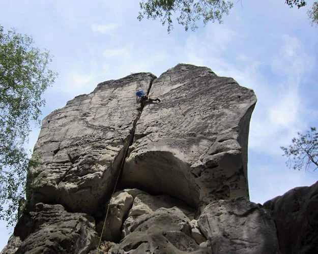 Sandstone climbing in Turnov
