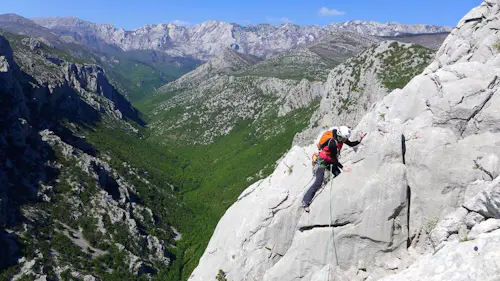Rock climbing in Paklenica, Croatia