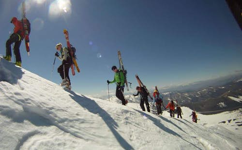 4 volcanoes ski touring traverse in Chile