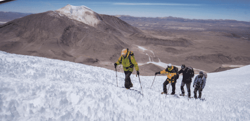 Climb a 6000-meter peak in the Andes: Acotango volcano