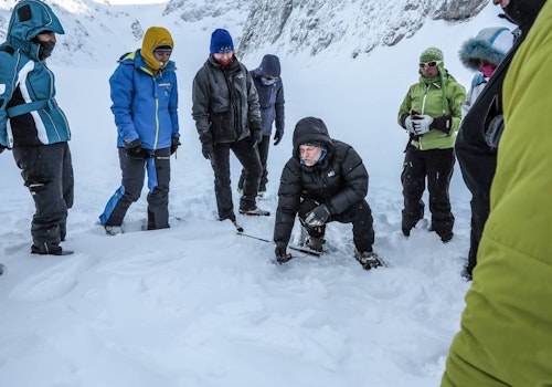 Avalanche guided training course