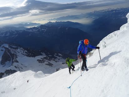 Ascension du Grand Paradis et du Mont Blanc, avec un guide