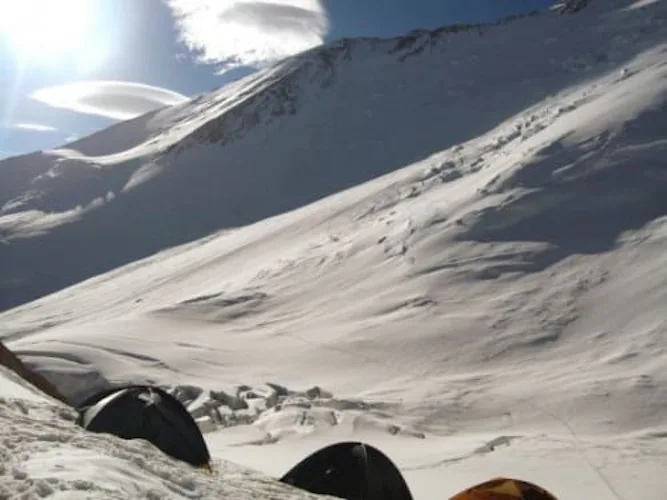 Razdelnaya summit mountaineering in Pamir