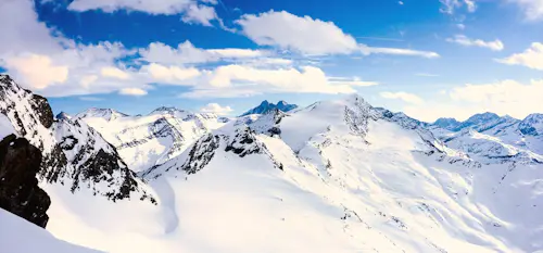 Ski touring on Stubacher Sonnblick summit