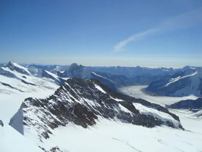 Ski touring around Jungfrau in the Bernese Alps