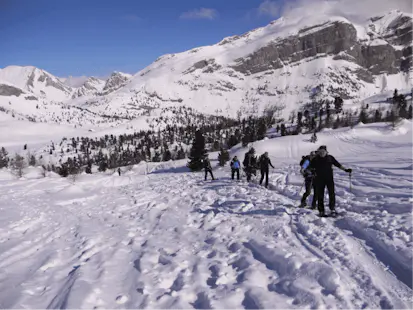 Fanes 7-day snowshoeing trip