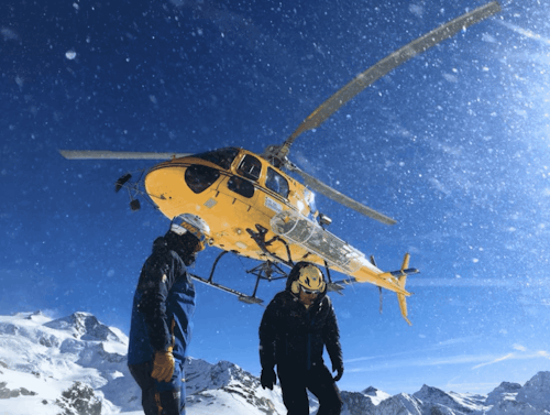 Southwest face of Mont Blanc heliskiing week (5 flights)