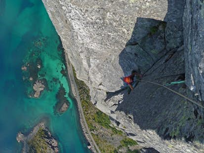 Lofoten Islands rock climbing with a guide