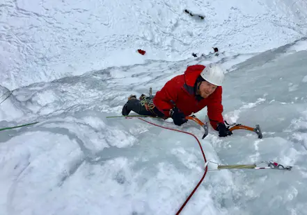 Kandersteg guided ice climbing day