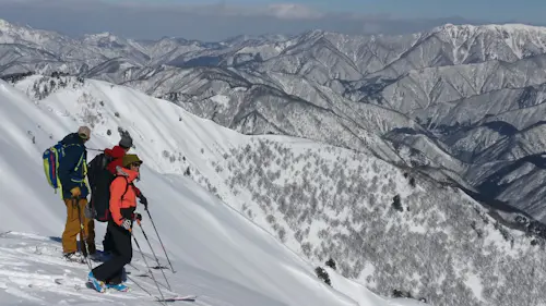 Backcountry Ski Tour Day in Shirakawa, Gifu