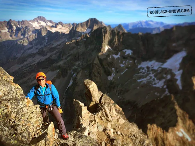 Multi-pitch climbing in Les Hautes Alpes