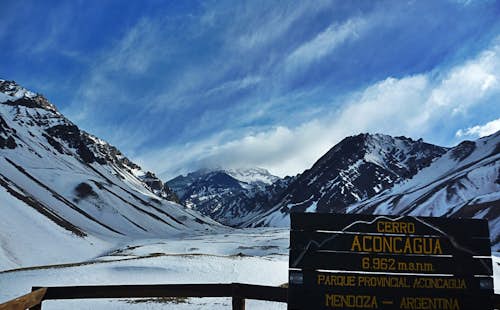 Mount Aconcagua snowshoes hiking