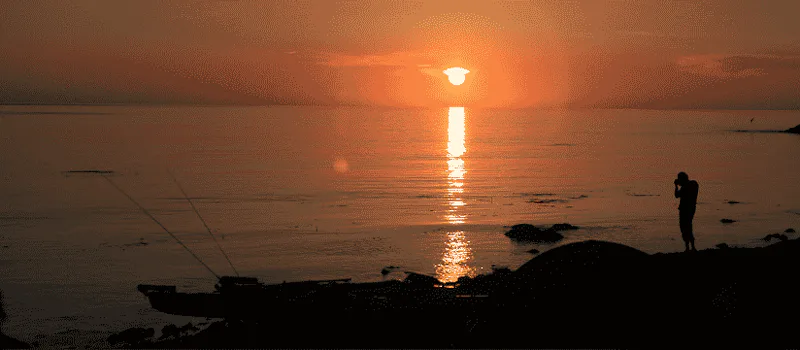 Sunset from Campsite on Rebun island