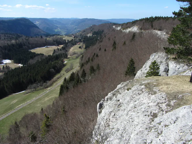 Trail running with a guide in the Jura