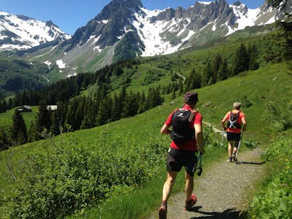 Guided trail running in the Alps