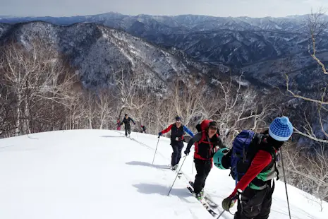 Backcountry ski expedition in Teshiodake, Hokkaido
