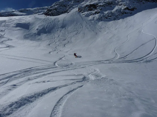 Freeride skiing in Gasteiner with a guide 3
