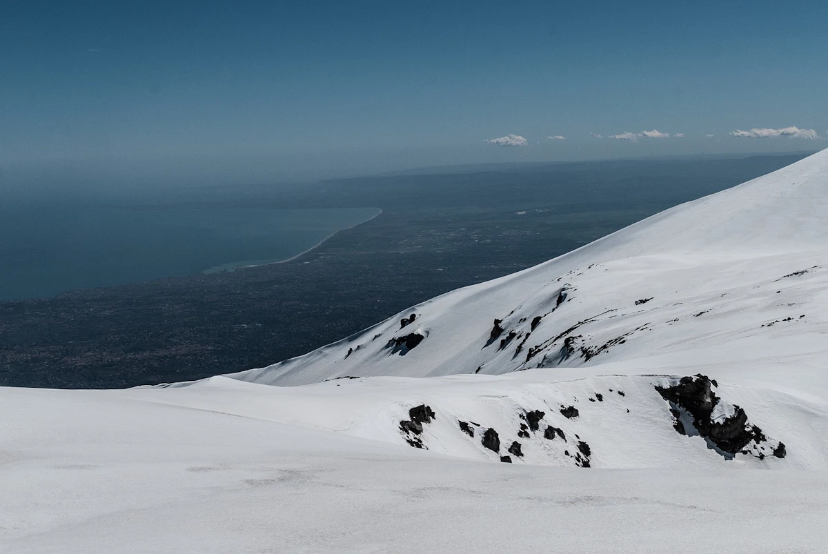 Guided ski tour on Mount Etna in Sicily
