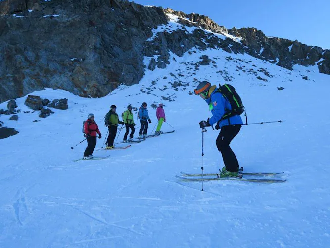 Freeride skiing in Stubai in the Tyrol