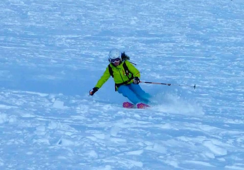 Freeride skiing in the Dolomites