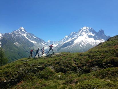 Trail running race training from Orsières to Chamonix