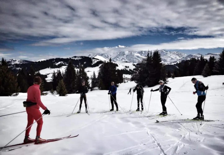 Winter trail and cross country skiing in les Saisies