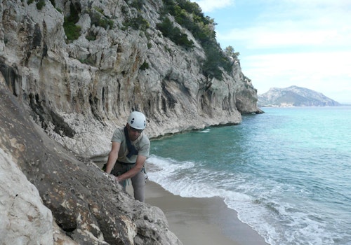 Rock climbing in Sardinia, Italy