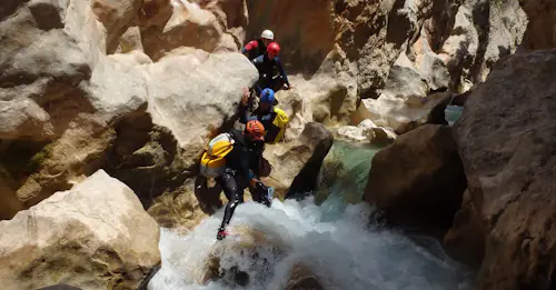 Family canyoning in the Sierra de Guara