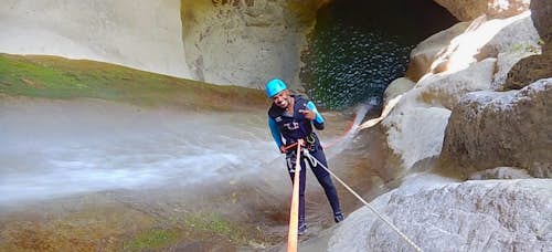 Canyoning at Cascade d’Angon in Annecy