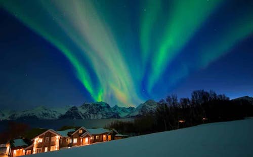 Northern lights in the Lyngen Alps