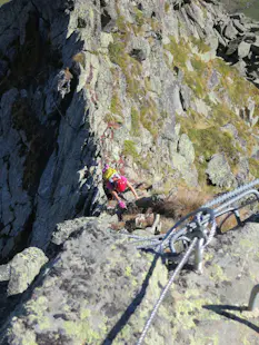 Via ferrata in Bethaz-Bovard, Italy