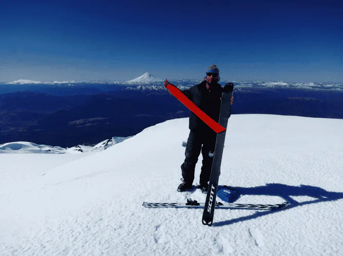 Ski touring in volcanoes of Araucania