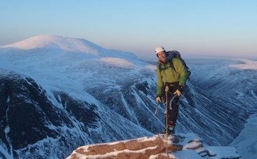 Winter climbing in Glencoe, Highlands or Cairngorms