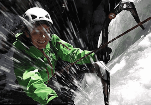 Ice climbing in the Gressoney valley