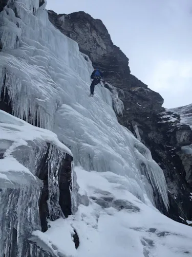 Ice climbing course in Wye Creek, Queenstown