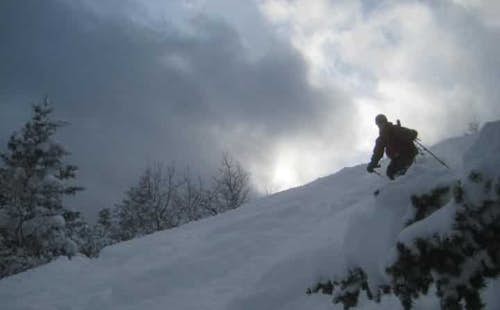 Backcountry skiing in Wasatch Mountains