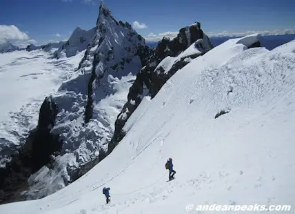 Climbing Nevados Maparaju, Huapi and Ishinca