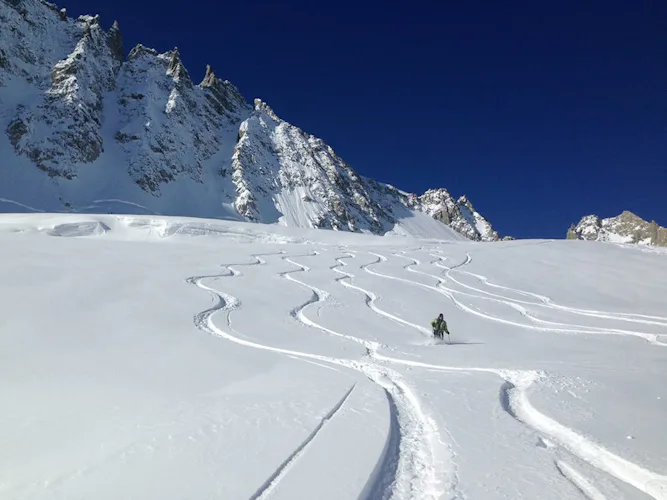 Esquí fuera de pista en Vallée Blanche
