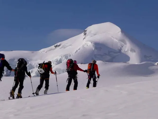 Ski touring in Saas Fee in Valais