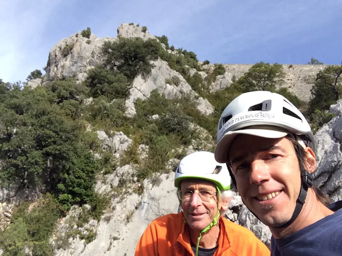 Climbing the cliffs of Verdon Gorge (private)