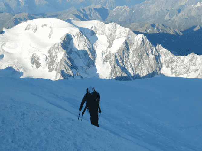Climbing Grand Combin in Valais