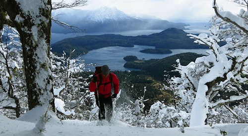 Snowshoeing day in Bariloche, Patagonia