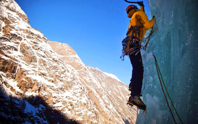 Ice Climbing in Banff