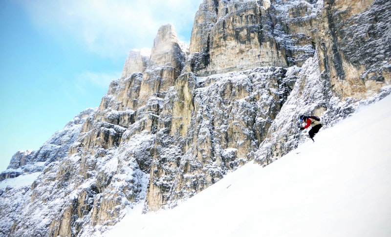 Father & Son Freeride Skiing Journey in the Dolomites