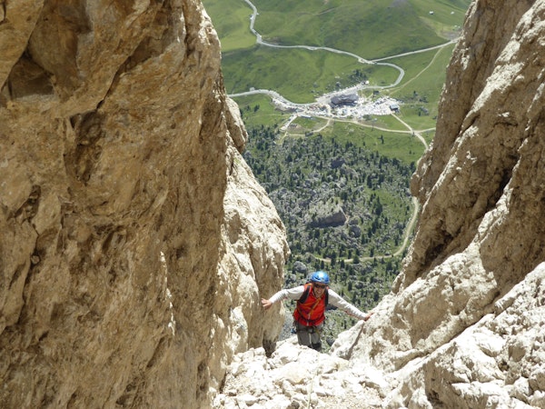 Rock climbing in the Dolomites